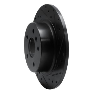 Land Rover Discovery Brake Rotor (1) - Rear Right - R1 Concepts - Drilled & Slotted - Black - `94-`04